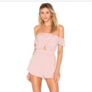 Superdown Revolve Aviana Off Shoulder Star Romper